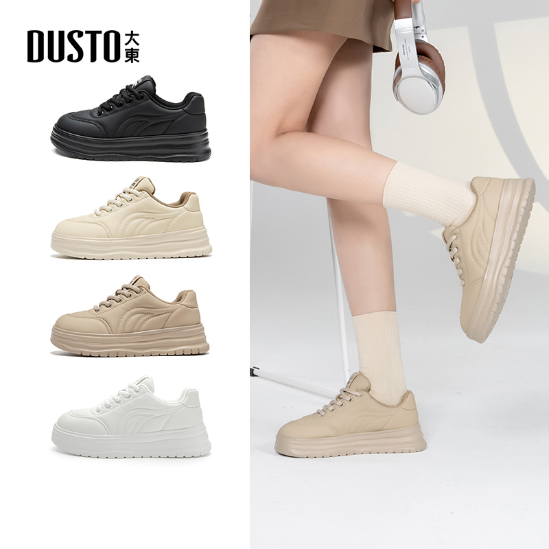 面包鞋时尚休闲平底系带中跟