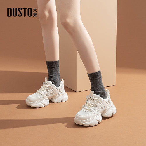 大东dd厚底老爹鞋女2025秋季新款女鞋小白鞋子女款百搭休闲运动鞋
