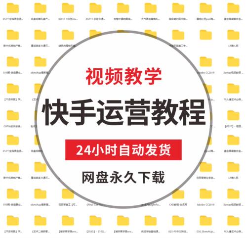 快手运营自学零基础视频教程书单号短视频剪辑文案素材等课程资源
