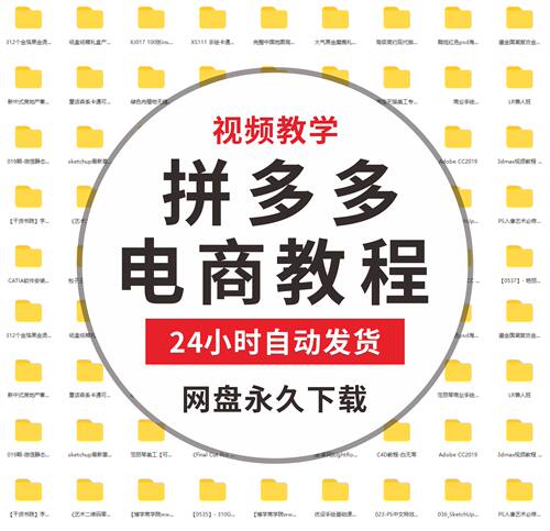 最新拼多多电商运营实战宝典新手视频教程市场内功直通车等课程