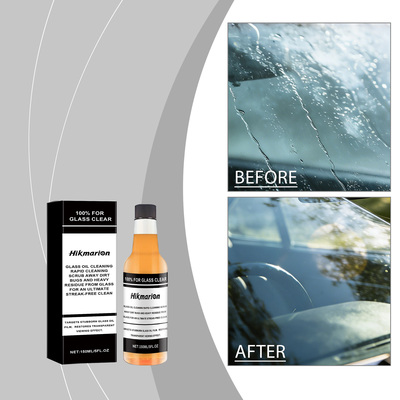 Hikmarion 玻璃油膜清洁剂 汽车玻璃后视镜日常清洁去污视野清新