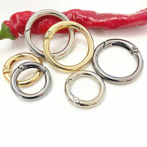 弹簧圈包包圆环配件金属扣包包肩带斜跨扣环开口环钥匙扣手机挂环