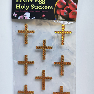 万圣节脸贴纸暗黑恐怖黑色COS红闪钻贴十字架蝙蝠假血泪妆容道具