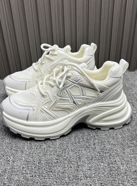 39码撤柜处理厚底老爹鞋女春夏新款透气网面系带休闲百搭运动女鞋