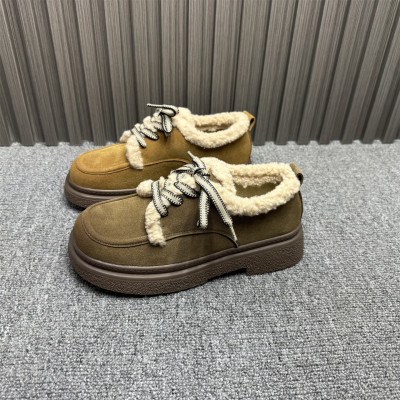 品牌撤柜真皮加绒保暖博肯鞋女