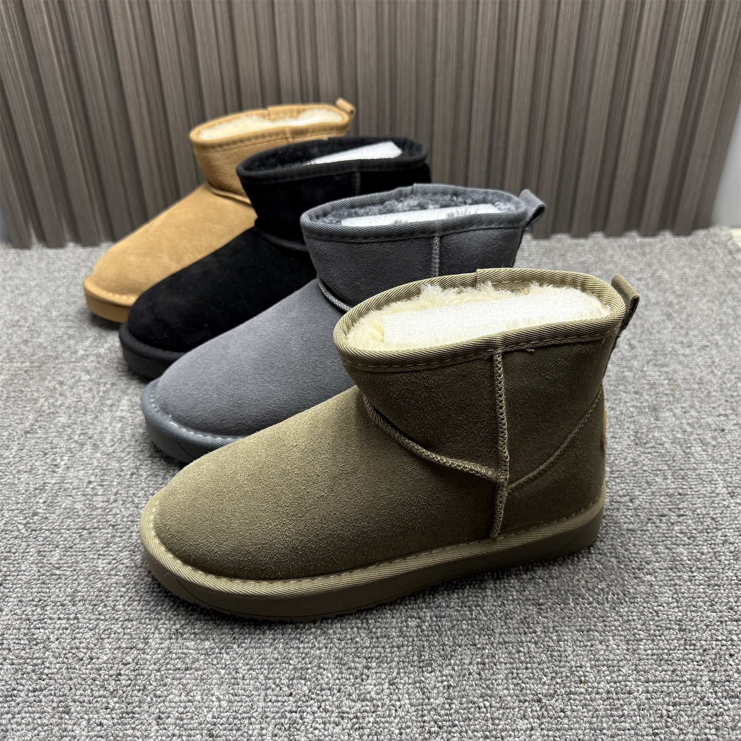 撤柜处理真皮雪地靴女