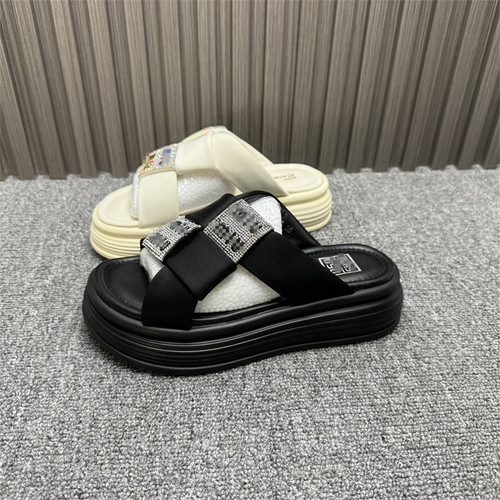 夏季水钻配裙子沙滩凉拖鞋