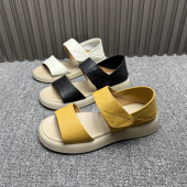 魔术贴复古露趾罗马凉鞋 新款 女2025年夏季 处理头层牛皮两穿沙滩鞋