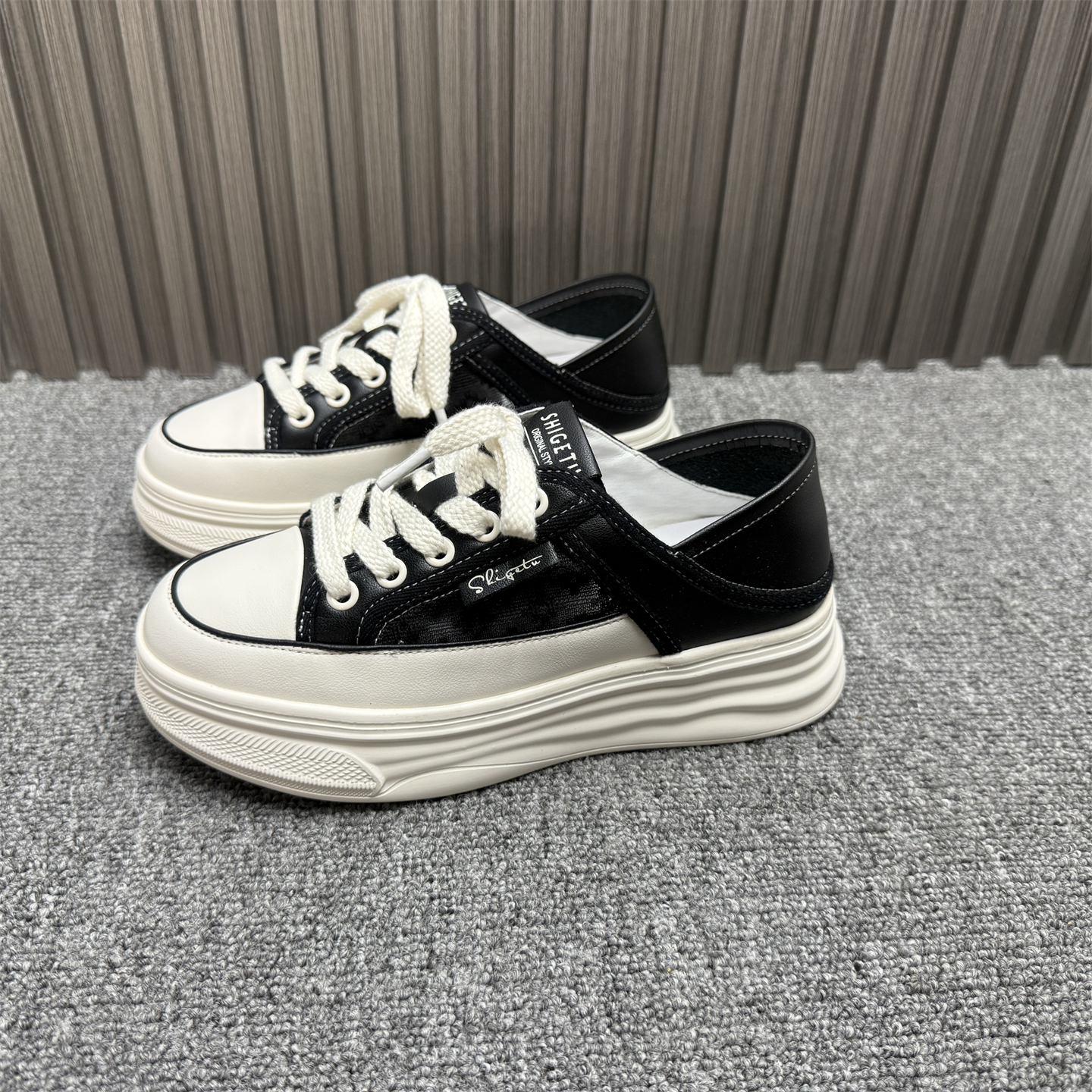 夏季新款真皮网布鞋两穿透气女鞋