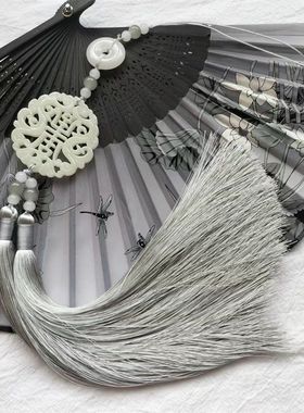 马面裙挂饰汉服禁步配饰手工古风双龙双流苏腰佩挂件男女压裙坠旗