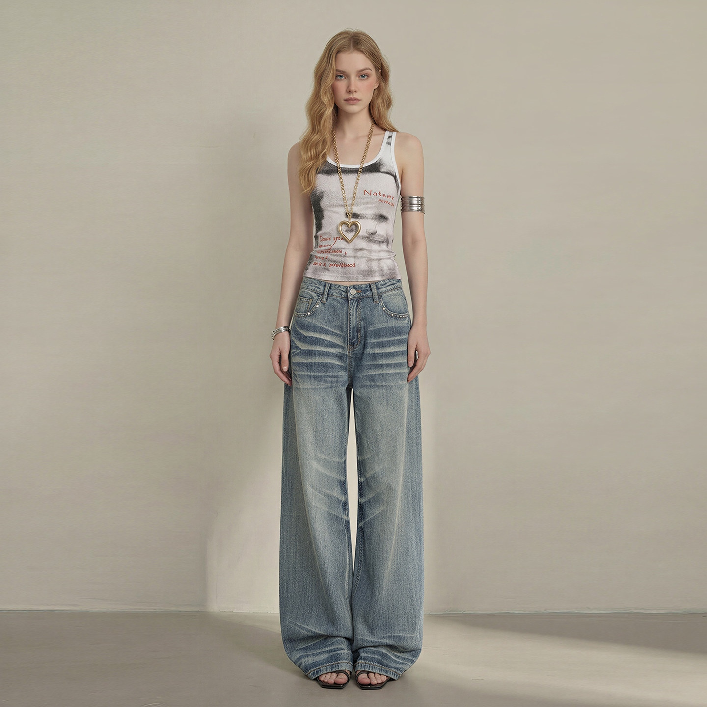 拉夏贝尔春季宽松显瘦低腰拖地长裤美式复古水洗阔腿牛仔女裤日常,女装/女士精品,牛仔裤,淘宝优惠券,粉丝福利购,淘宝优惠卷