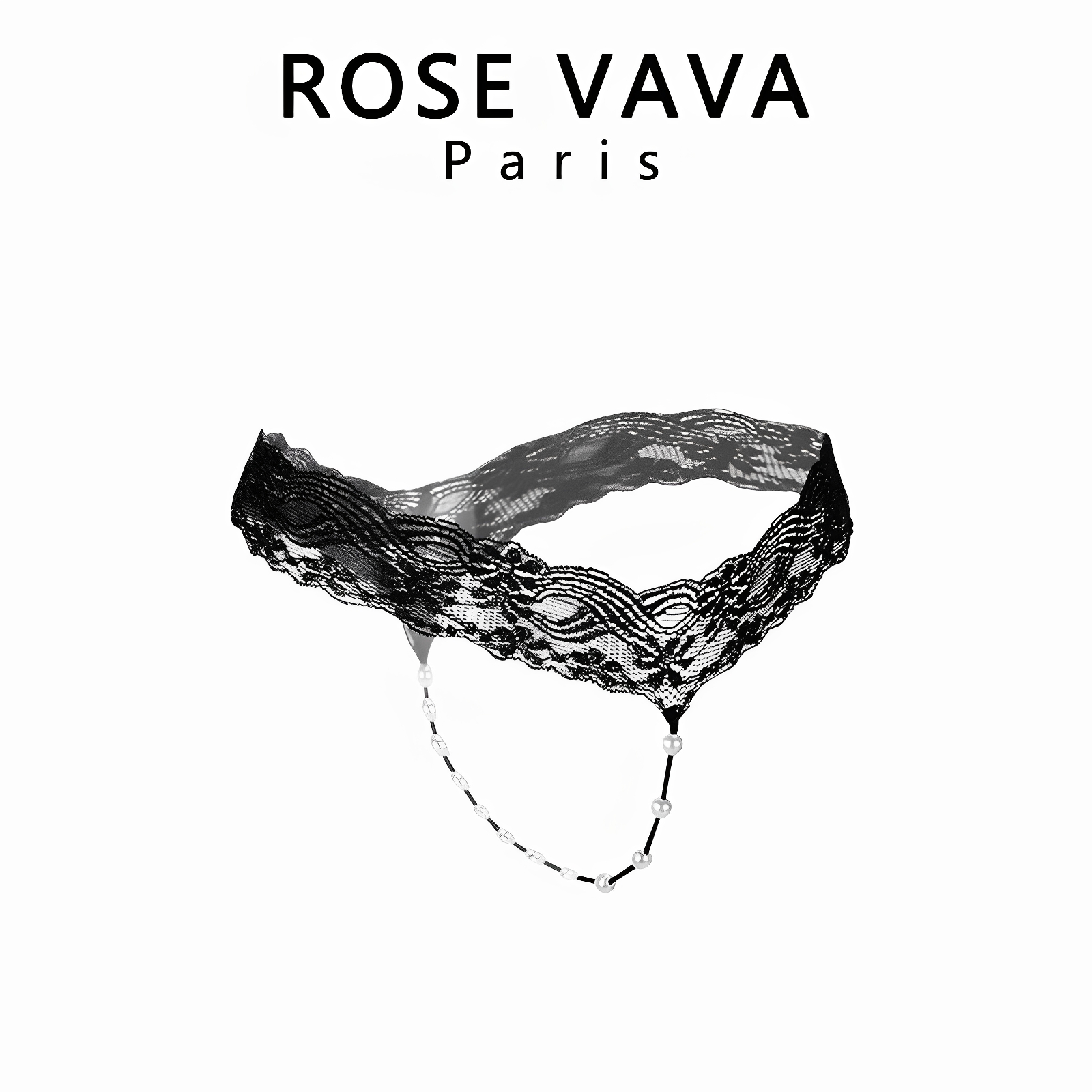 ROSE VAVA性感蕾丝内裤女情调按摩珍珠纯欲开裆免脱勒阴蕾丝内裤