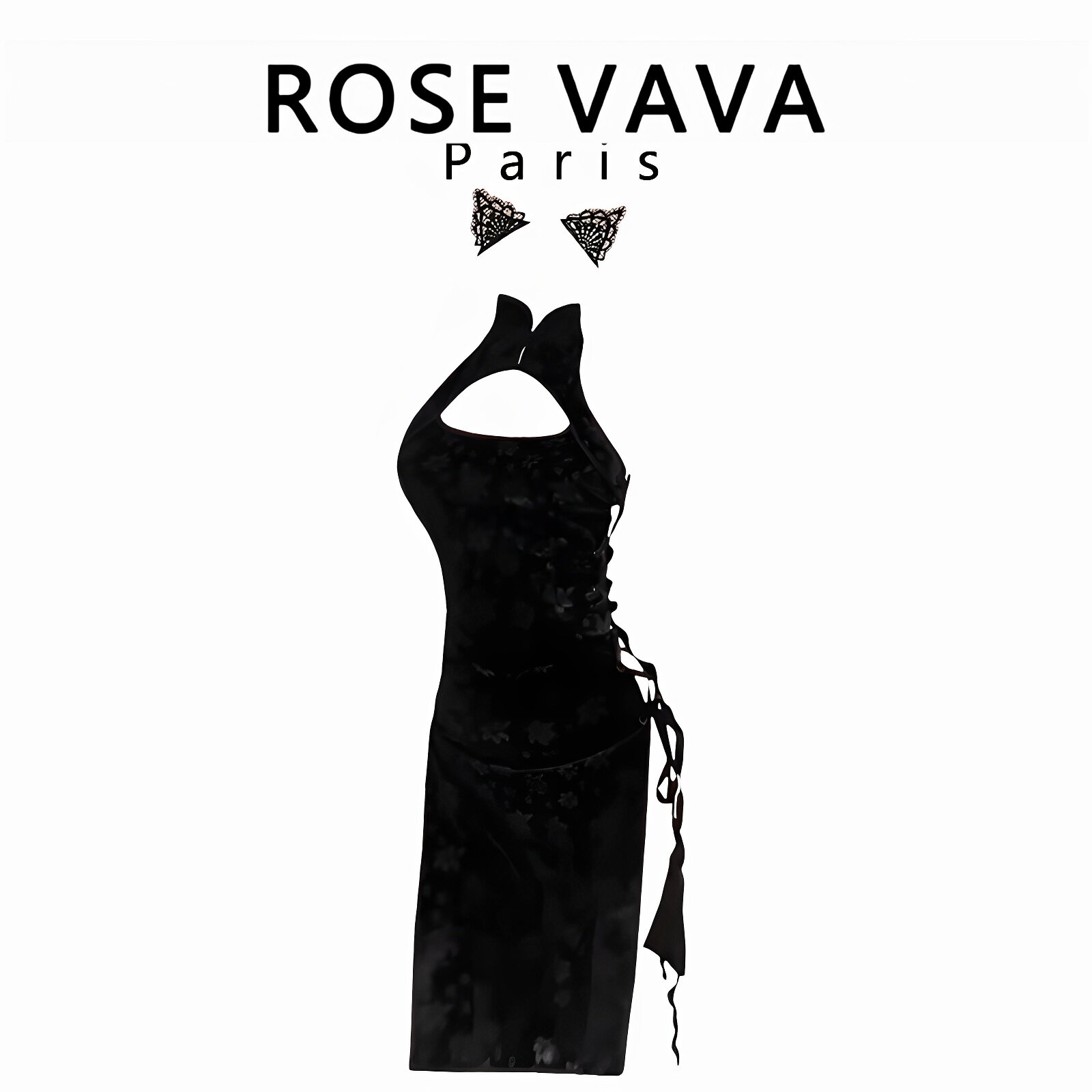 ROSE VAVA纯欲风御姐开叉中式旗袍中华娘制服cos性感猫女郎