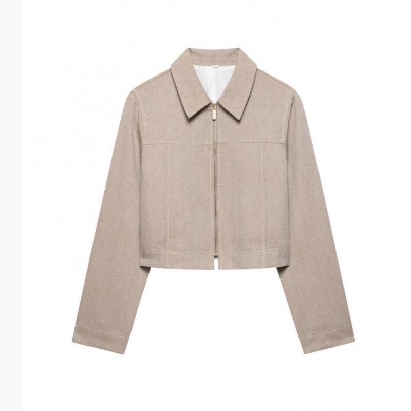 跨境欧美女装速卖通爆款欧美风人字斜纹短外套+直筒裤时尚套装