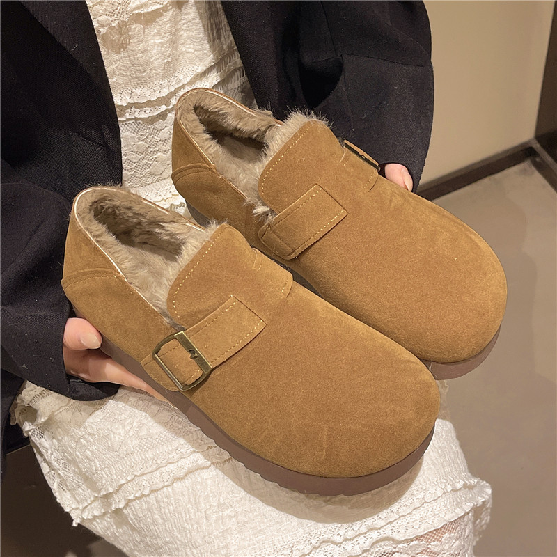 加绒勃肯鞋2025新款冬季软底全包一脚蹬复古乐福鞋保暖女鞋棉鞋,女鞋,勃肯鞋/软木鞋,淘宝优惠券,粉丝福利购,淘宝优惠卷