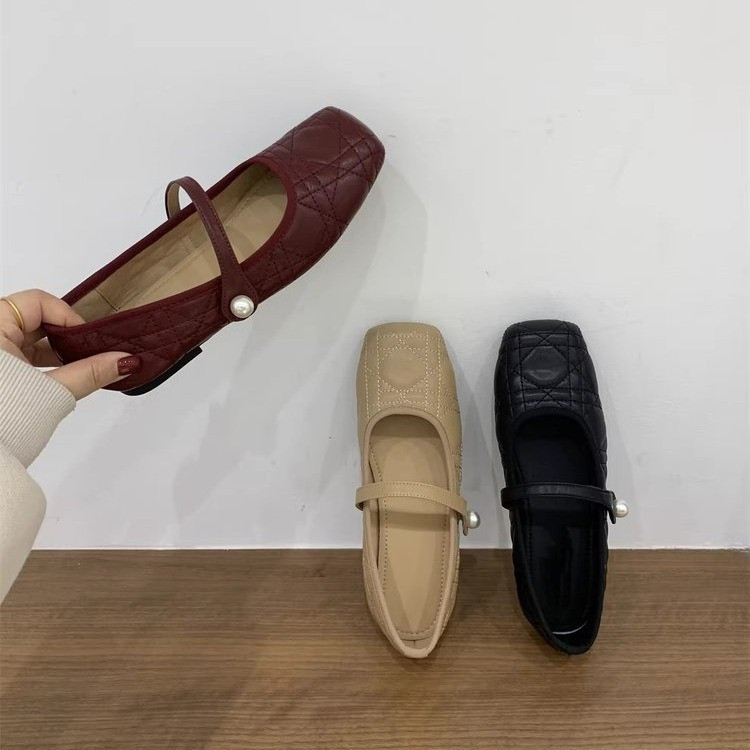 韩版复古平底方头玛丽珍鞋女2026新款春季法式软底配裙子浅口单鞋,女鞋,浅口单鞋,淘宝优惠券,粉丝福利购,淘宝优惠卷