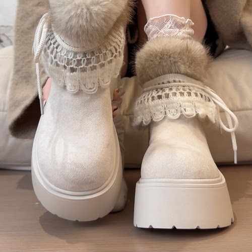 增高7厘米雪地靴加绒加厚短靴