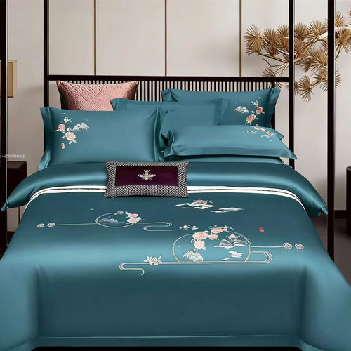 新中式结婚床上四件套纯棉全棉