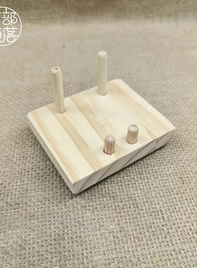 手绘石头画木支架6-15厘米石头摆件