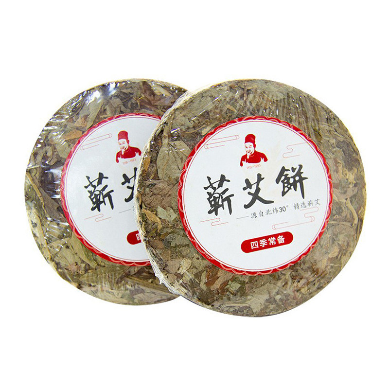 李时珍蕲艾红花胎菊玫瑰艾叶饼泡脚坐月子沐浴纯干陈年中药艾草饼