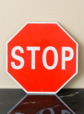 八角形交通外贸标志牌STOP指示禁止通行标反光标牌定制铝板警示牌