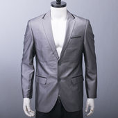 修身 断码 西服秋 亮灰色西装 中青年时尚 清货有175 一线品牌尾货男士