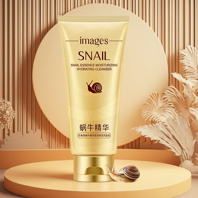 形象美蜗牛精华原液莹润保湿洗面奶收缩毛孔补水清洁泡沫洁面乳膏