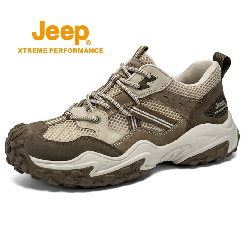 jeep登山运动鞋男夏季网面爸爸鞋
