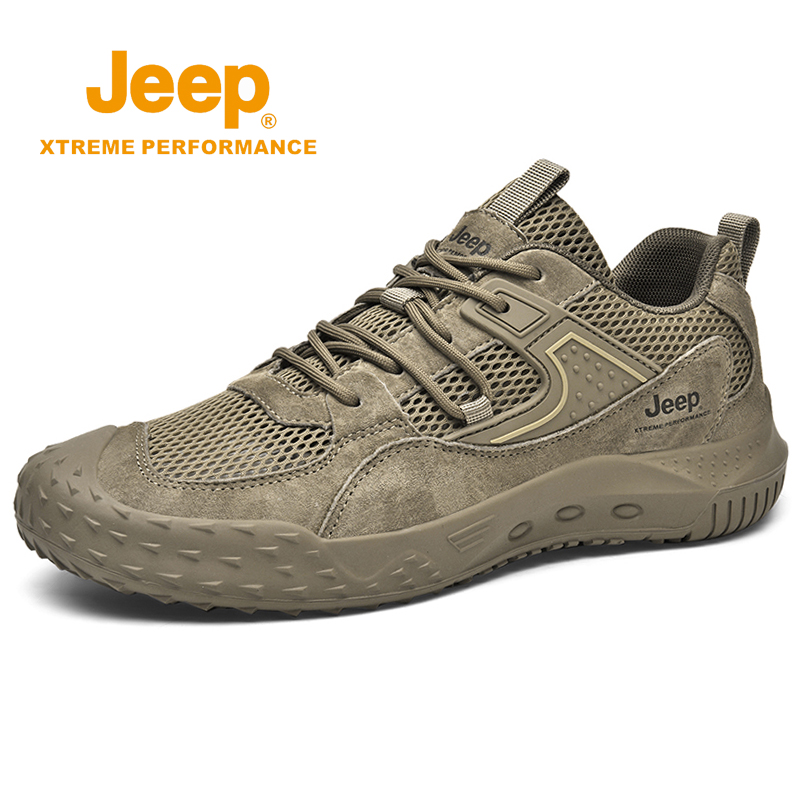 jeep登山运动鞋男镂空网面旅游鞋