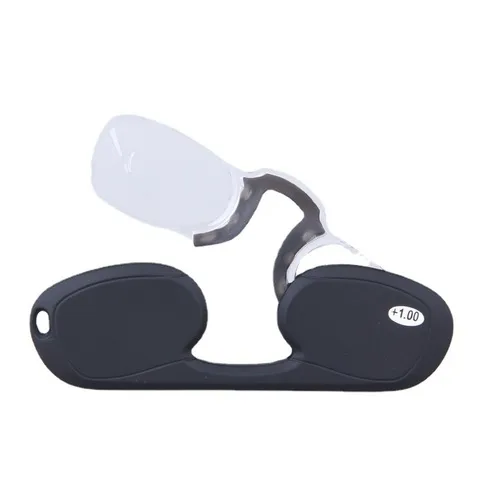 老花镜鼻钥匙扣钱包放大便携口袋硅胶夹无腿阅读跨境老花眼镜