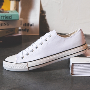 48帆布鞋 白色46特大码 学生2021新款 鞋 远步男鞋 子百搭小白鞋 春秋季