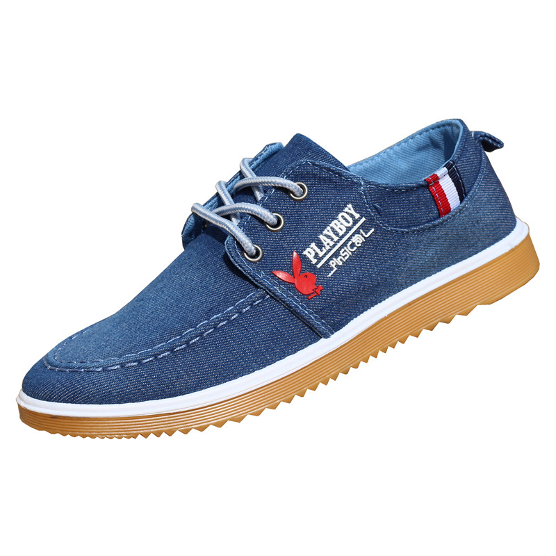 系带水洗平跟低帮青年圆头休闲鞋