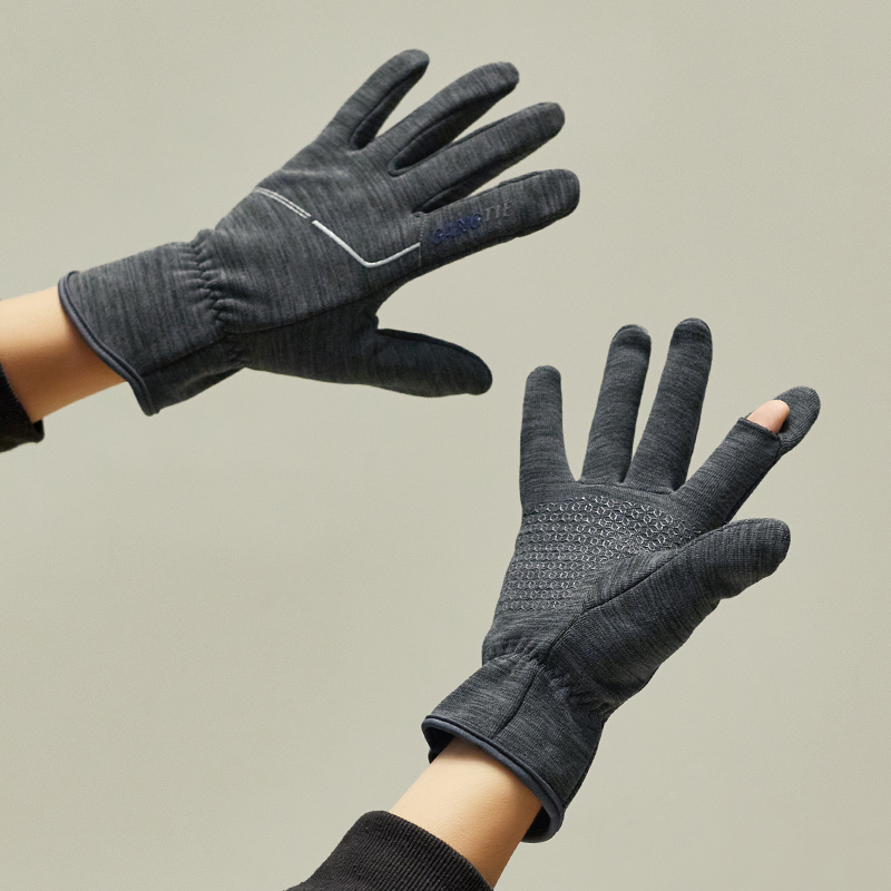 秋冬男士抓绒手套防滑可触屏