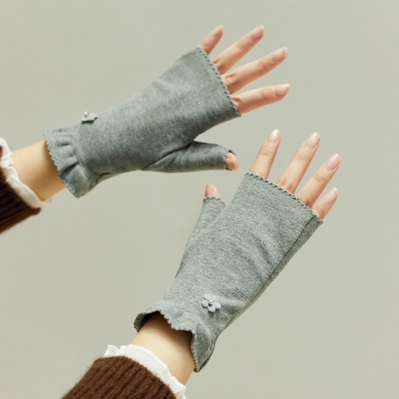 冬季半指保暖手套写字玩手机