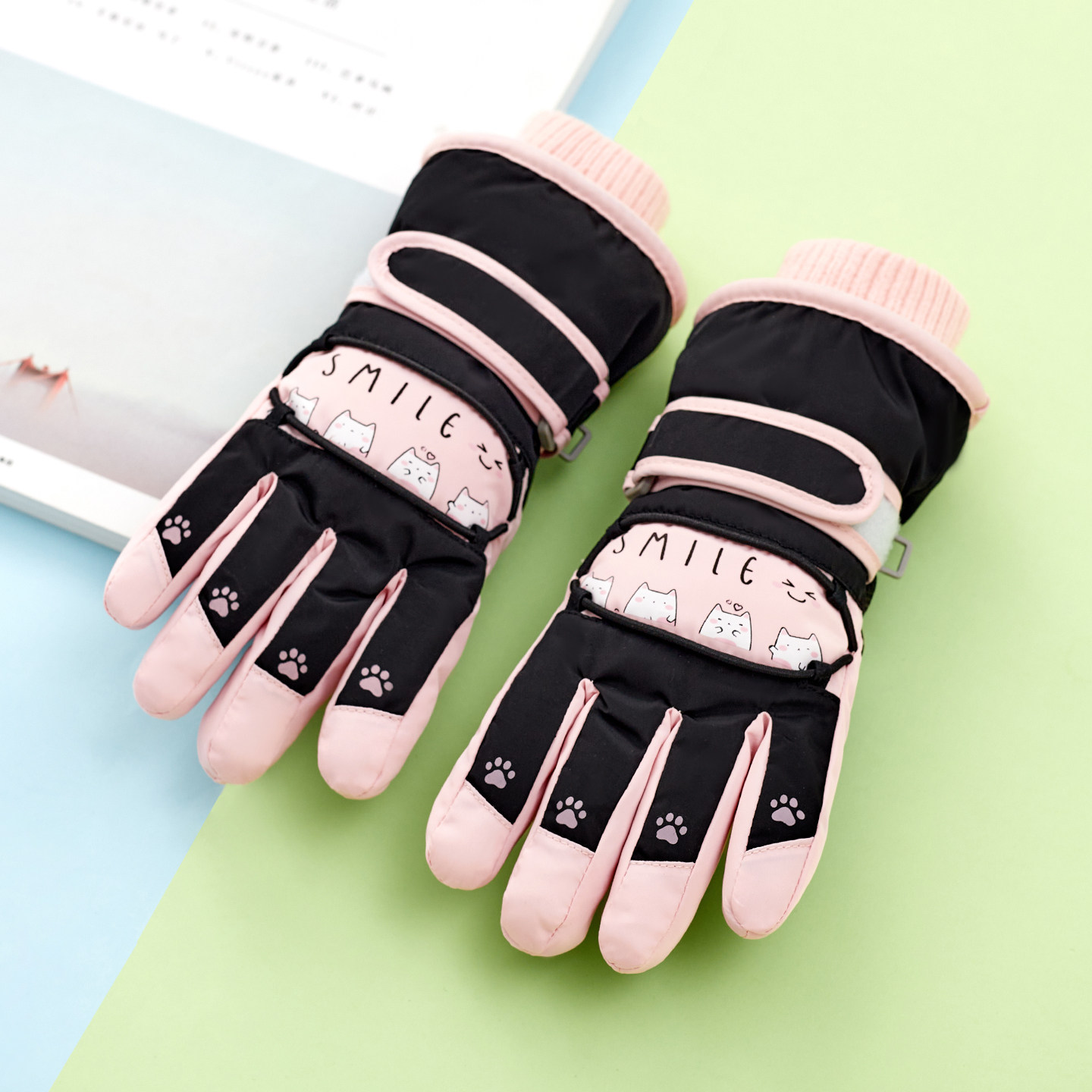 儿童滑雪手套加绒加厚冬季女童东北玩雪防水防风防寒保暖卡通可爱,服饰配件/皮带/帽子/围巾,手套,淘宝优惠券,粉丝福利购,淘宝优惠卷