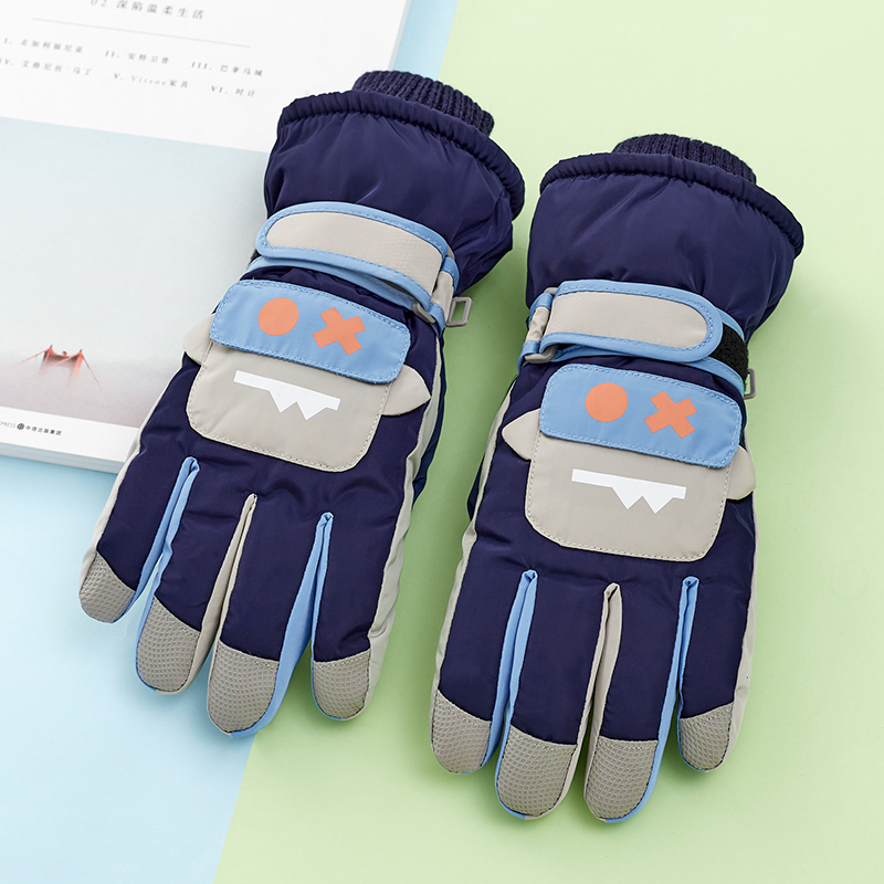 中大童滑雪手套冬季儿童男孩子加绒加厚保暖防风玩雪防水户外防寒