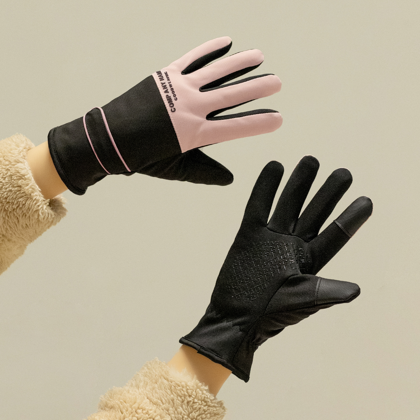 手套女秋冬季加绒加厚