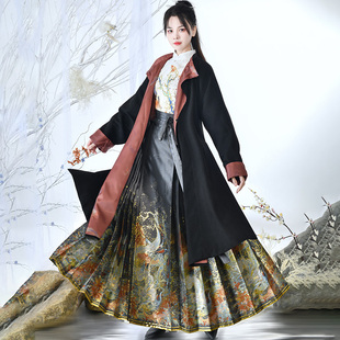 乘黄丨如梦霓裳原创明制汉服女圆领袍新国风马面裙山海经中国风