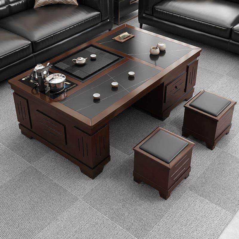 茶几泡茶一体岩板功夫茶几客厅家用喝茶茶几办公室泡茶台带烧水壶