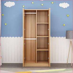实木板式 小衣柜卧室出租房收纳简约经济型简易现代儿童大衣柜 组装
