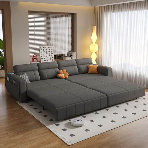 新款沙发床储物多功能两用一体可折叠奶油家用客厅小户型直排沙发