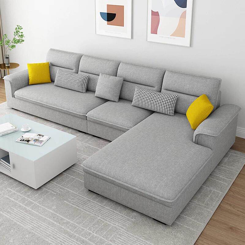 布艺沙发简约现代轻奢客厅直排转角2026新款棉麻科技布