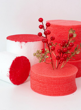 花中情圆形插花泥福桶专用泡沫泥