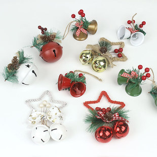 花中情 圣诞铃铛节日氛围挂件创意礼品礼盒装饰品手工diy花艺材料