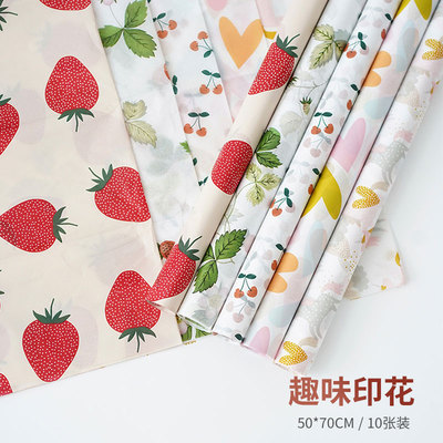 雪花纸自然元素内衬打包鲜花纸