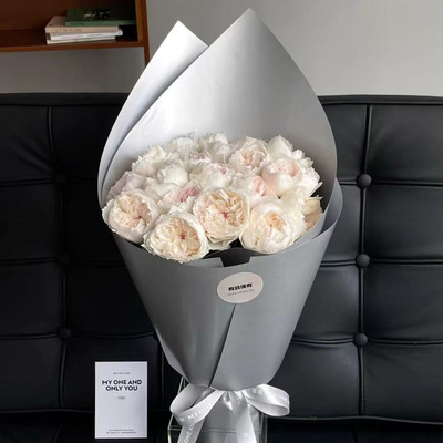 花中情哑光银色加厚鲜花包装纸