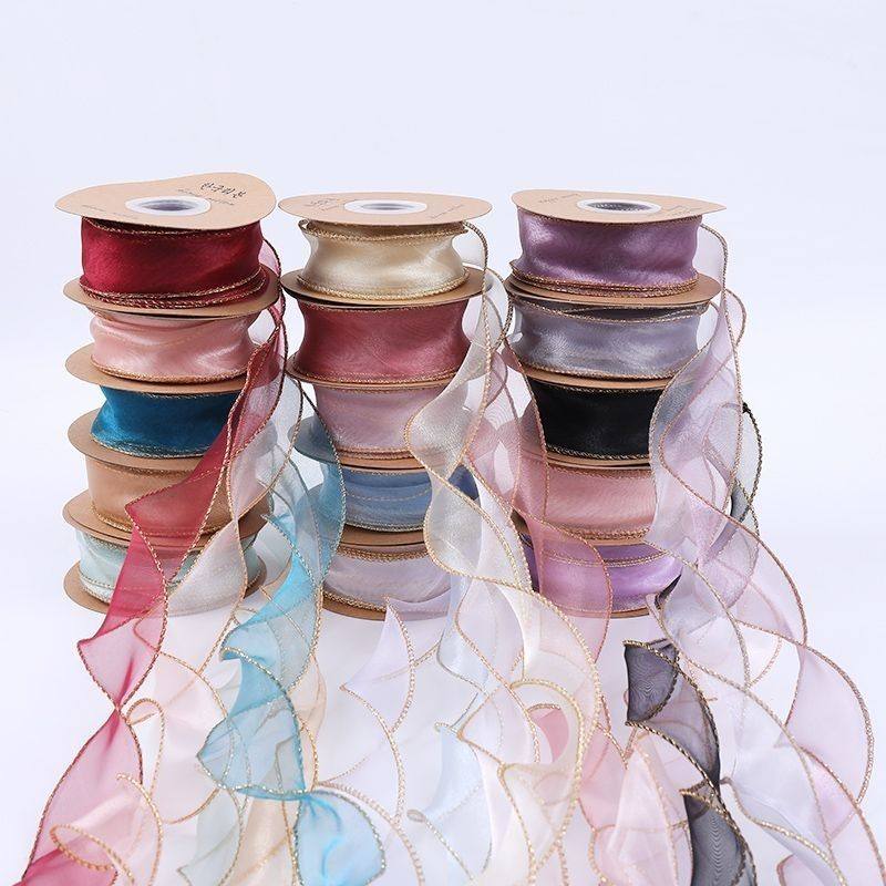 花中情 4cm金边鱼尾丝带 波浪边雪纱带diy手工蝴蝶结花束包装礼品,鲜花速递/花卉仿真/绿植园艺,花艺缎带,淘宝优惠券,粉丝福利购,淘宝优惠卷