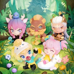 王者荣耀官方正品周边峡谷小憩盒蛋程咬金后羿花木兰q版手办玩偶