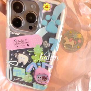 适用于苹果15proMax 韩国ins风可爱圆边苹果手机壳 16pro 清新自然系清爽简约原创imd二合一 香蕉树研究所