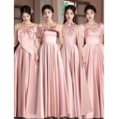 出租赁伴娘服2025新款小个子姐妹服伴娘团中式表演毕业合唱礼服女